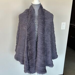 Purple  Faux Fur Women's Coat